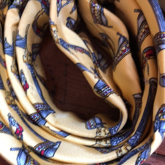 VENEZIA CIT TA’D’ARTE mens tie Gondola boats Made in Italy 100% Silk Gold Gray - Picture 13 of 13